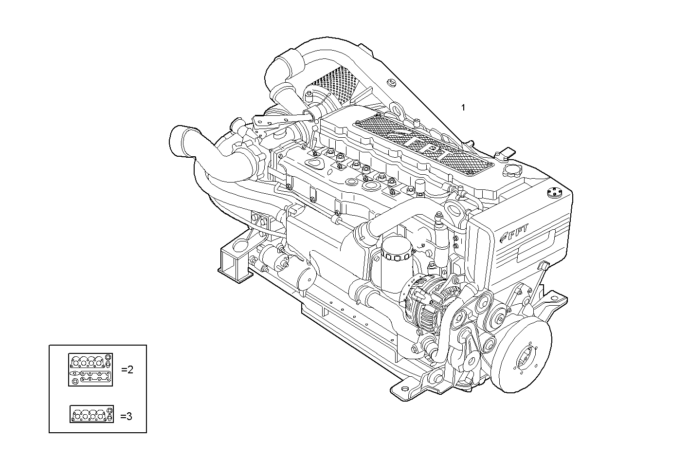 COMPLETE ENGINE parts diagram