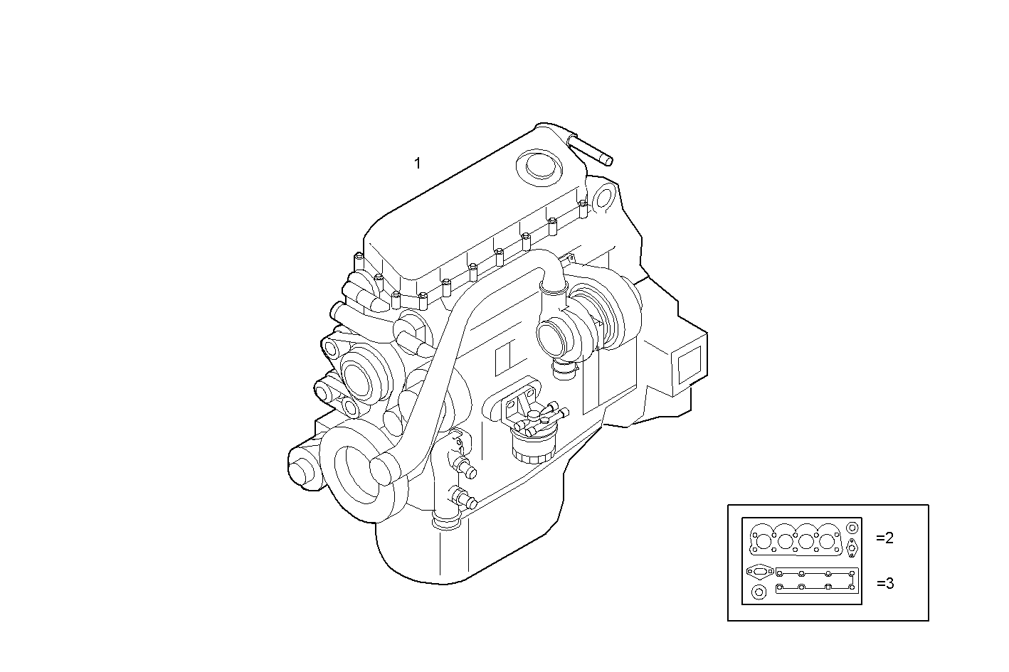 COMPLETE ENGINE parts diagram