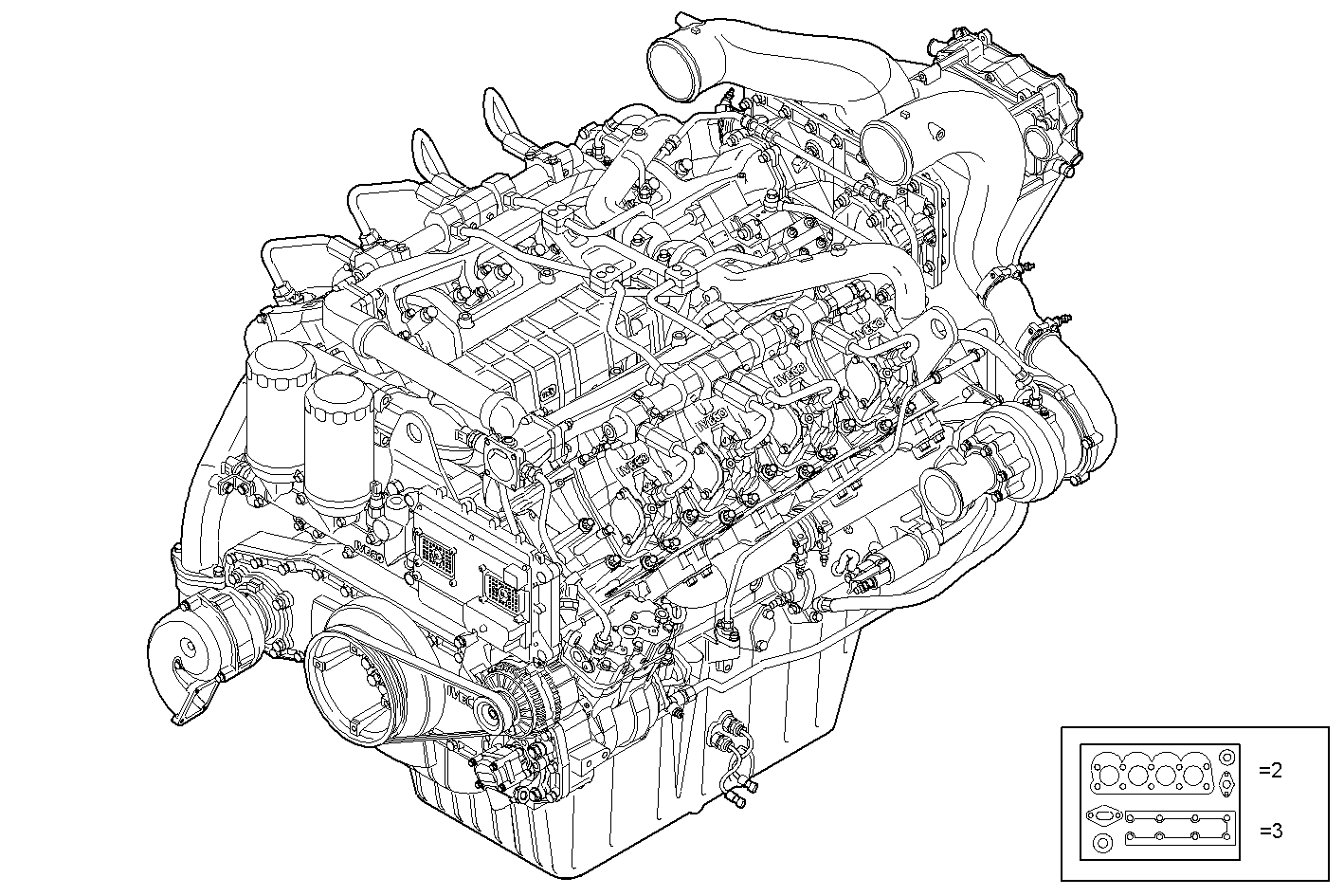 COMPLETE ENGINE parts diagram