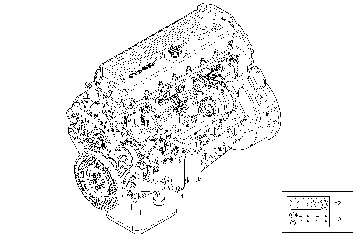 COMPLETE ENGINE parts diagram