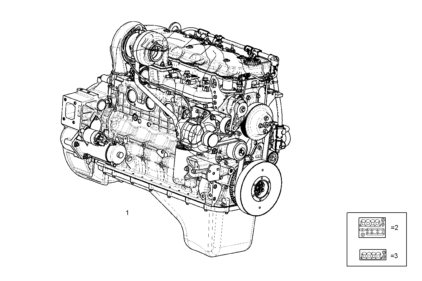 COMPLETE ENGINE parts diagram