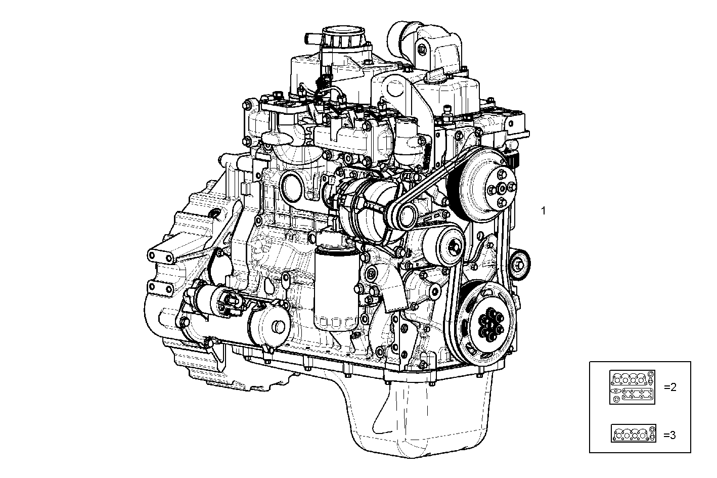 COMPLETE ENGINE parts diagram