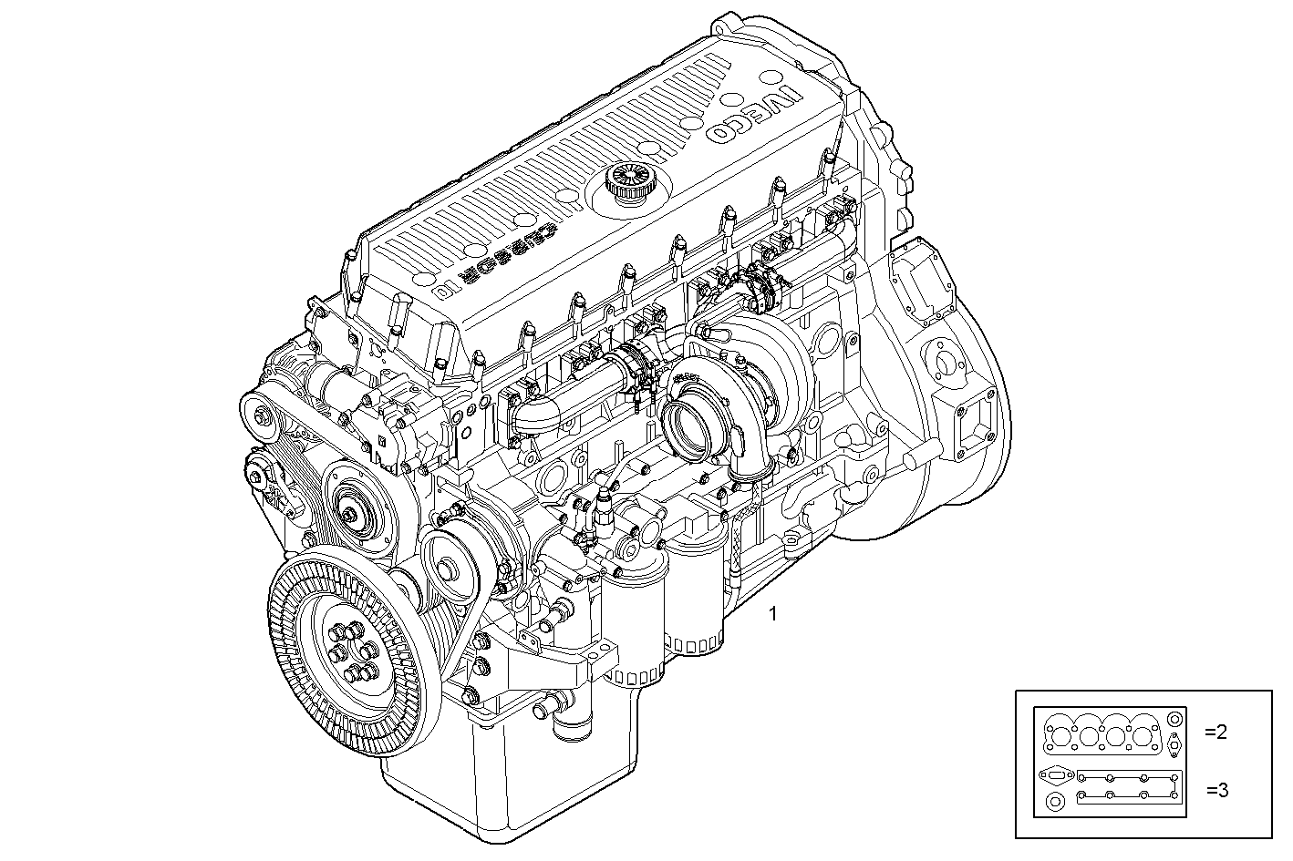 COMPLETE ENGINE parts diagram