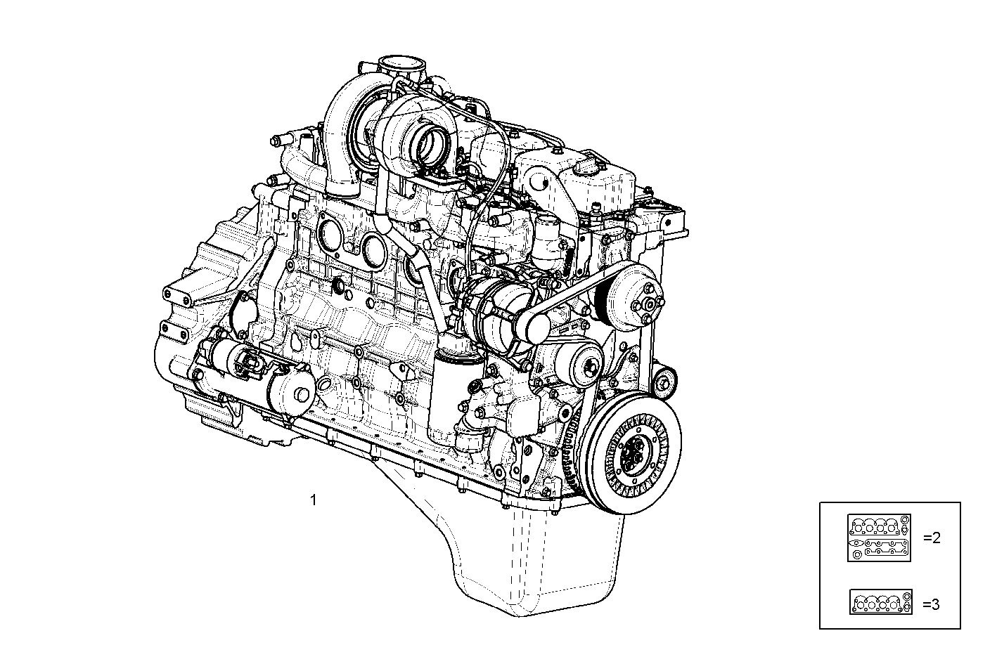 COMPLETE ENGINE parts diagram