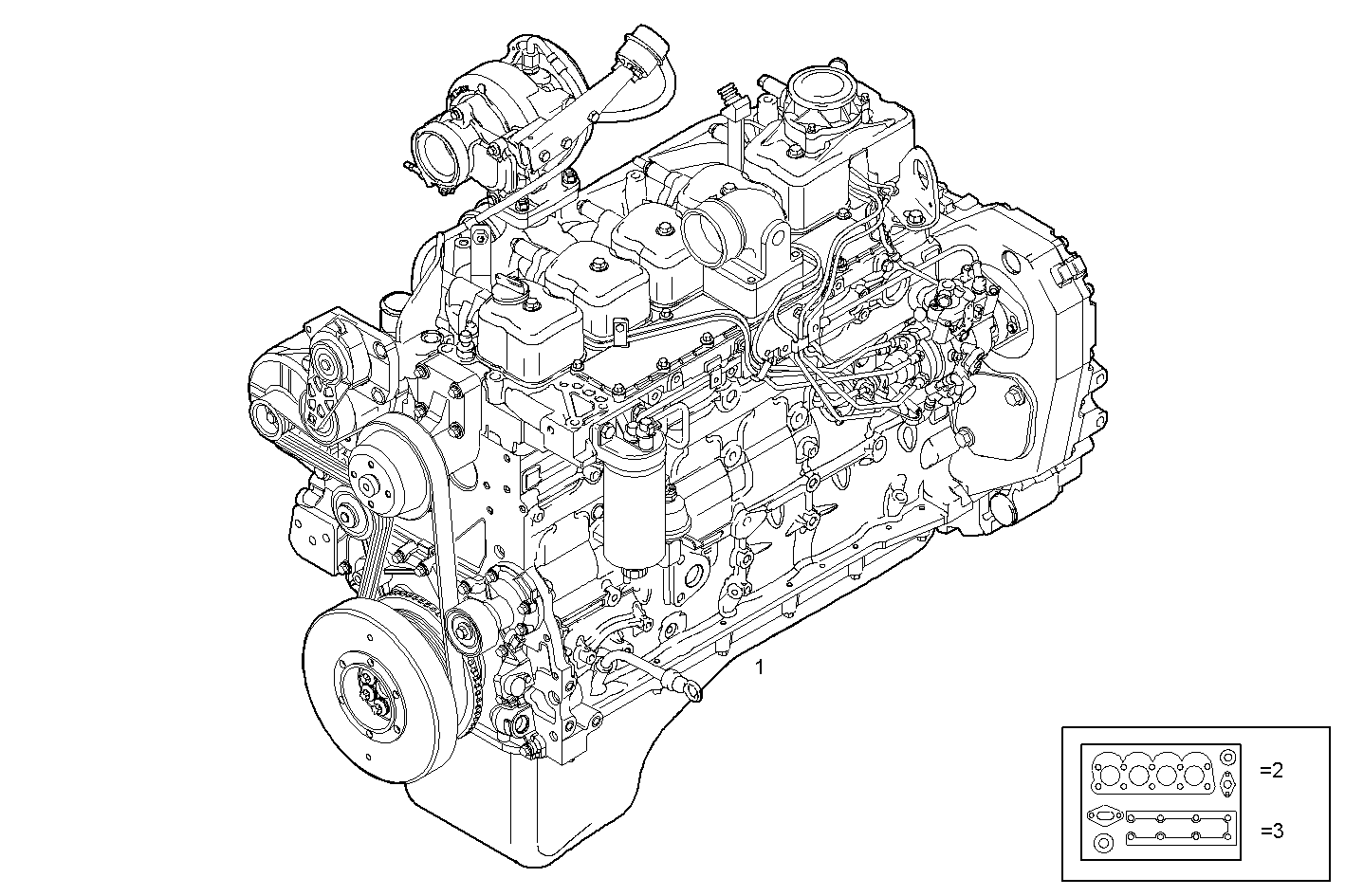 COMPLETE ENGINE parts diagram