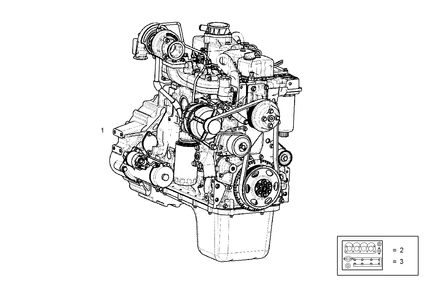 COMPLETE ENGINE parts diagram