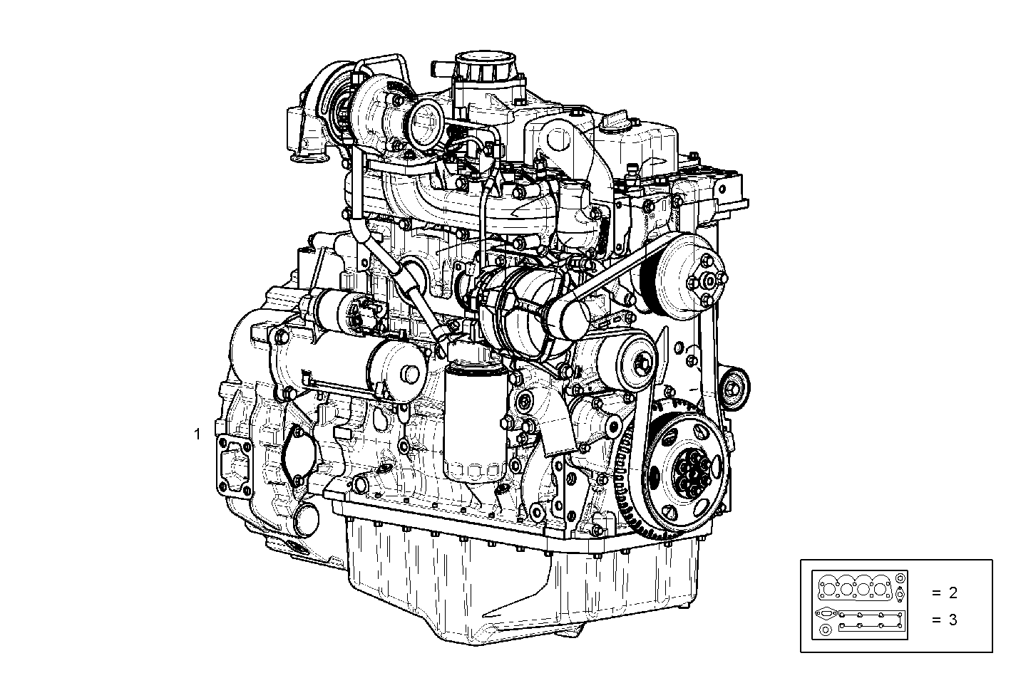 COMPLETE ENGINE parts diagram
