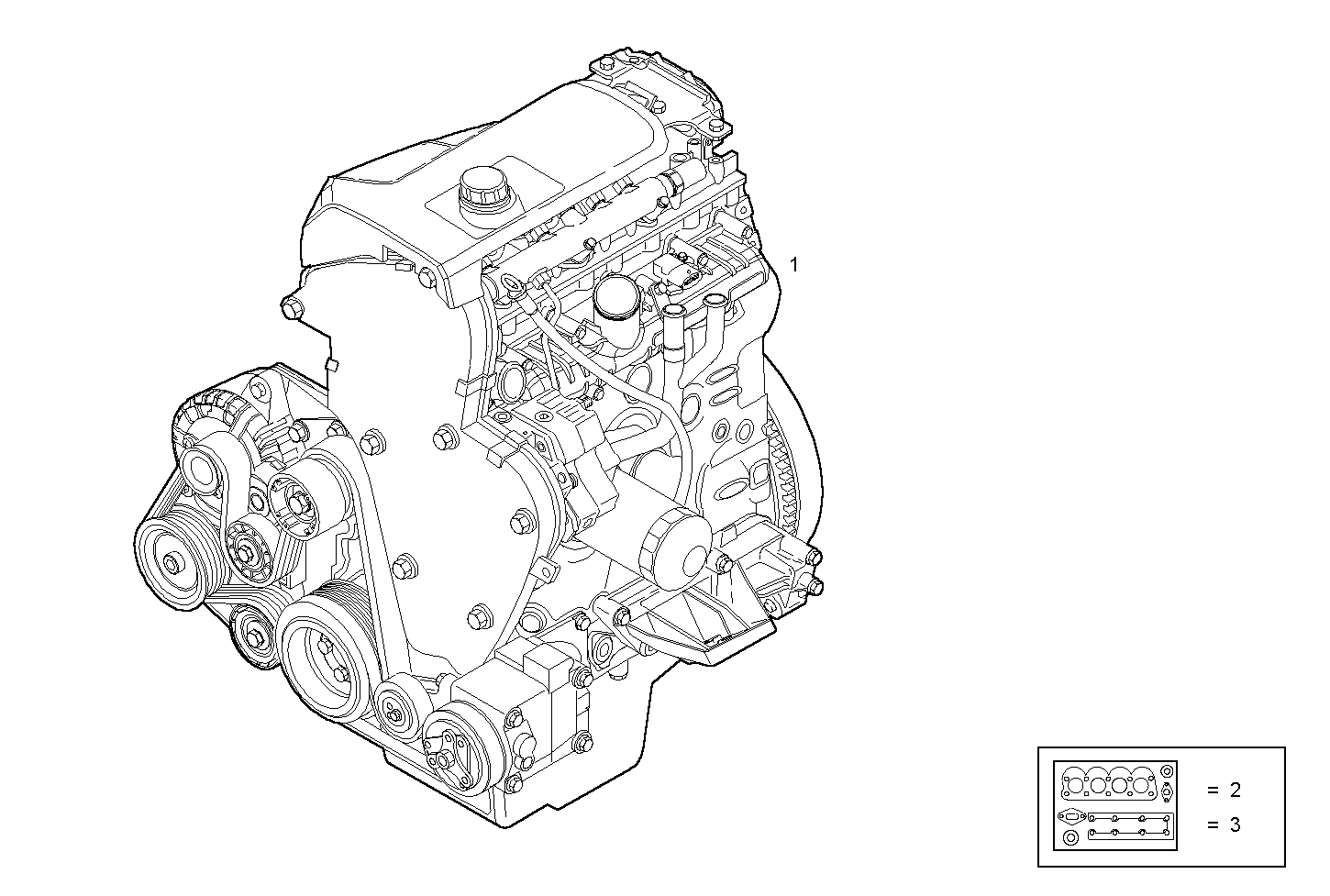 COMPLETE ENGINE parts diagram