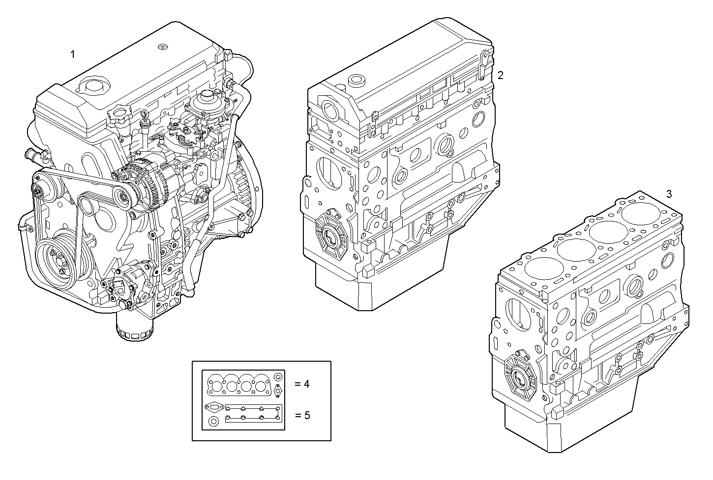 COMPLETE ENGINE parts diagram