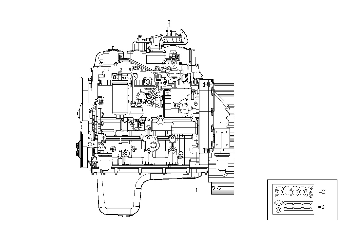 COMPLETE ENGINE parts diagram