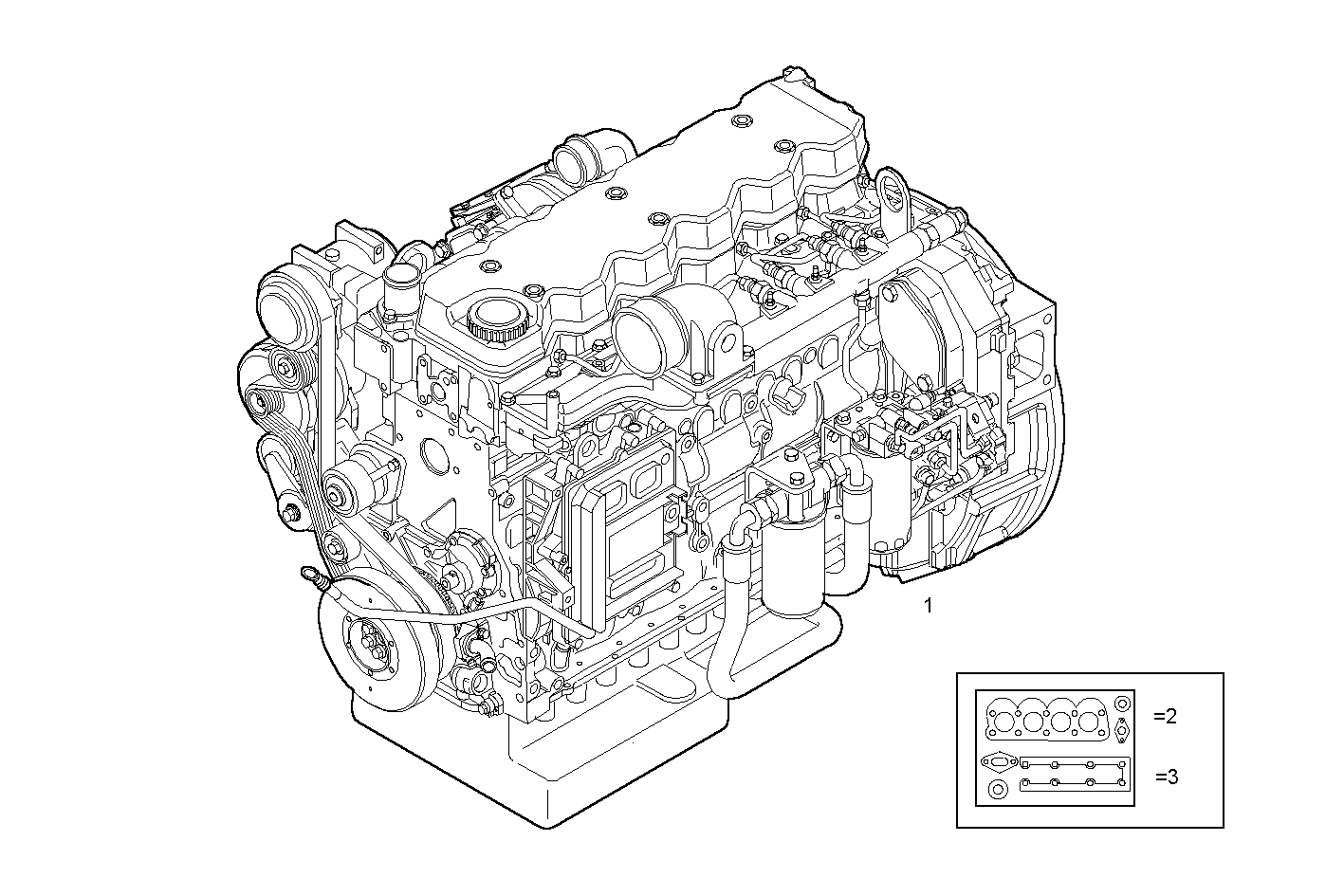 COMPLETE ENGINE parts diagram