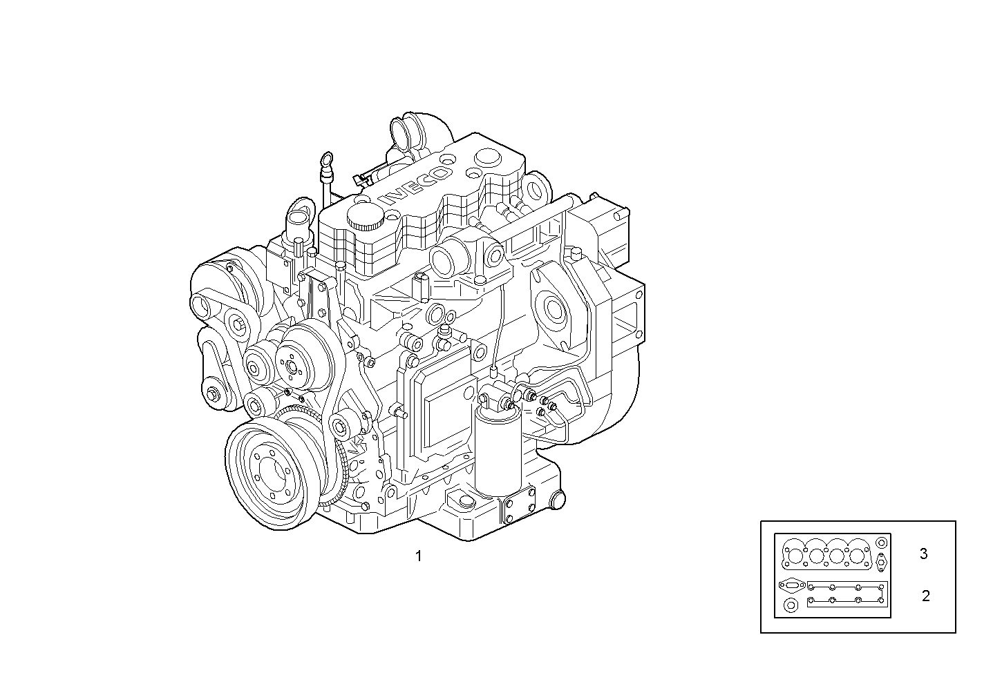 COMPLETE ENGINE parts diagram