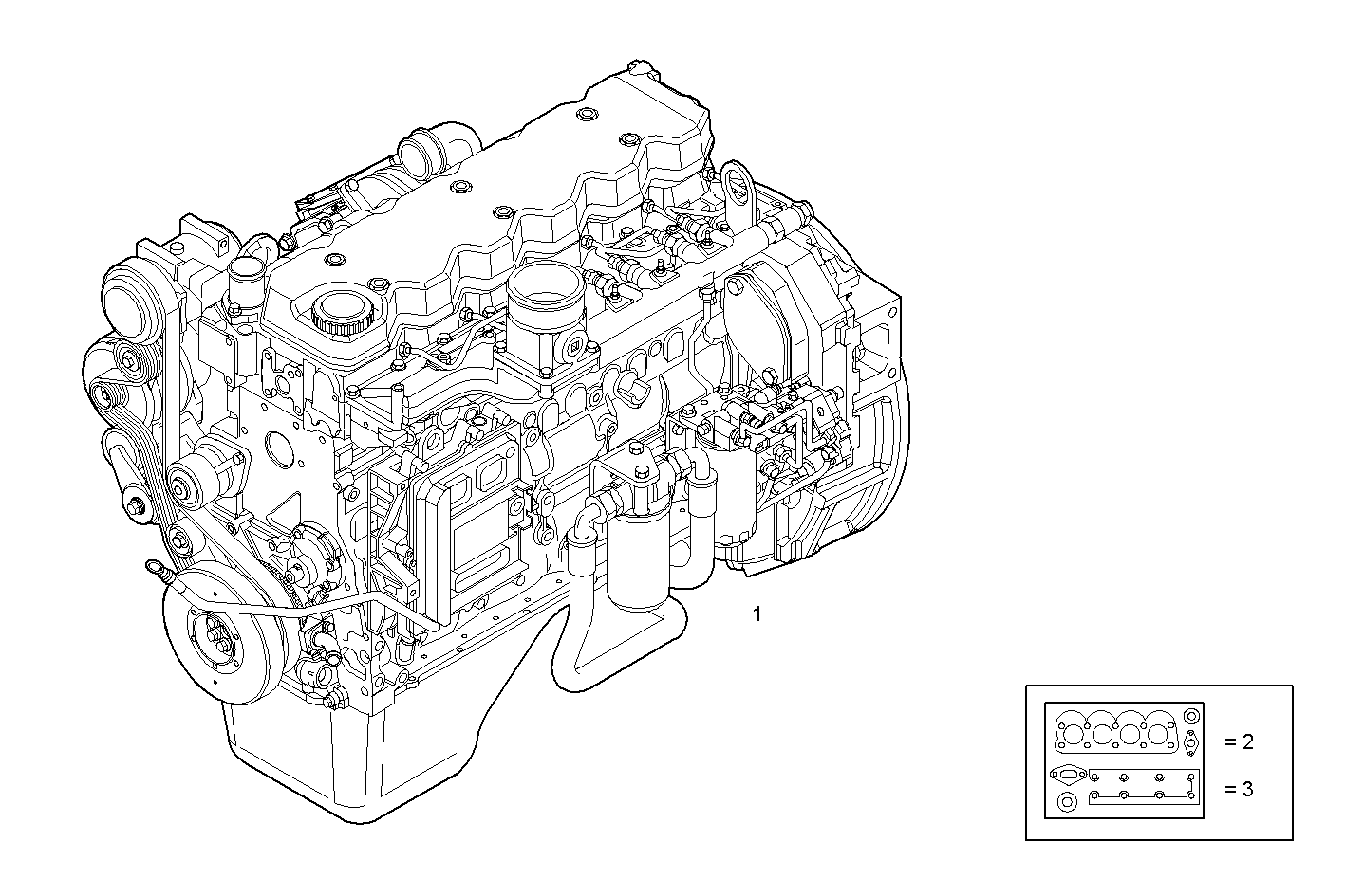 COMPLETE ENGINE parts diagram