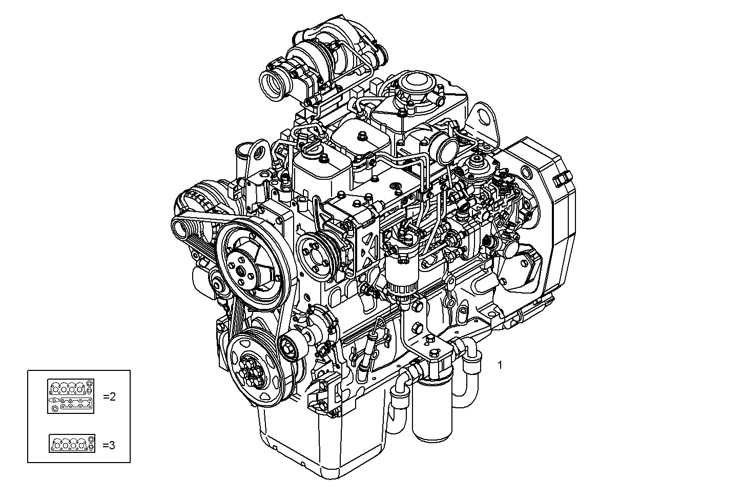 COMPLETE ENGINE parts diagram