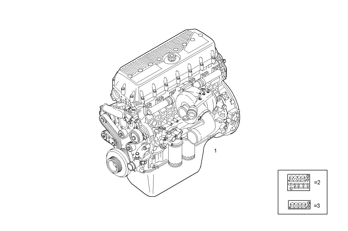 COMPLETE ENGINE parts diagram