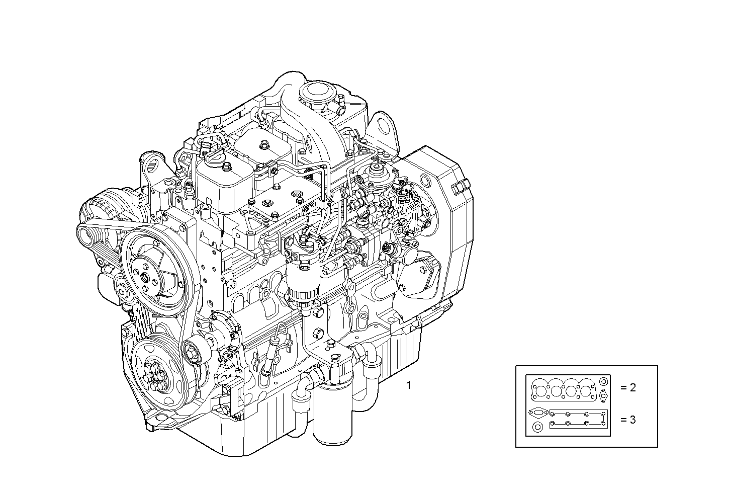 COMPLETE ENGINE parts diagram