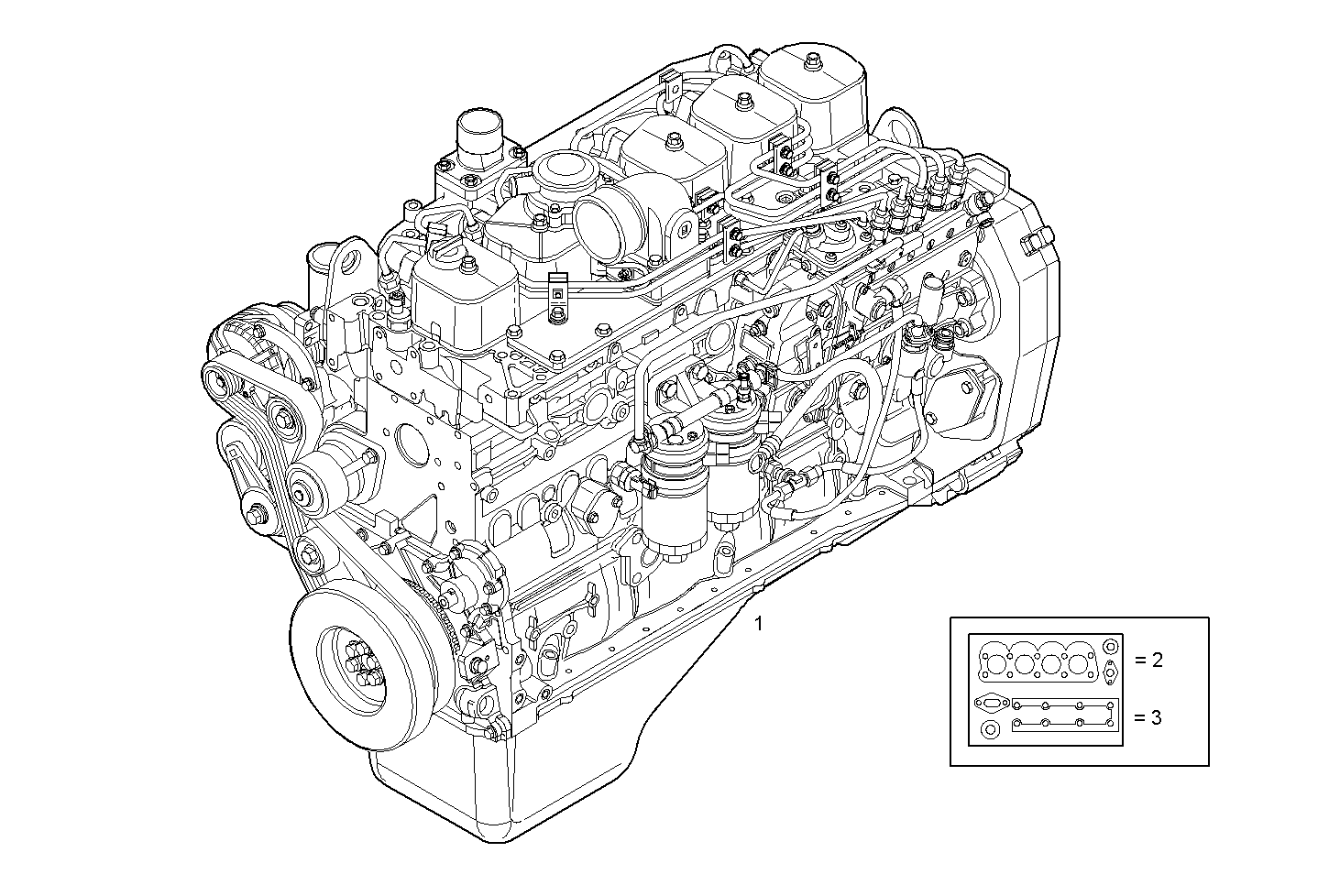 COMPLETE ENGINE parts diagram