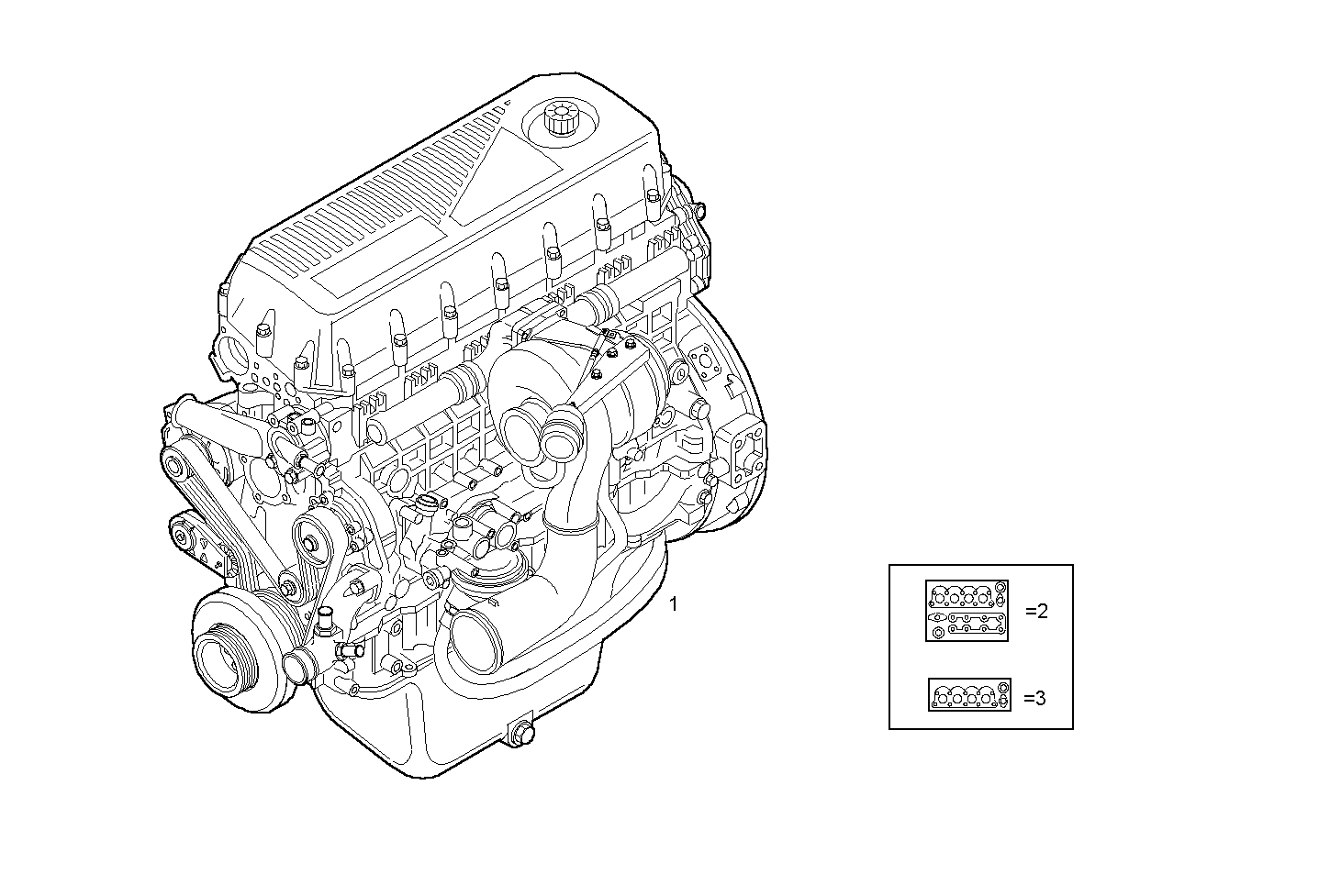 COMPLETE ENGINE parts diagram