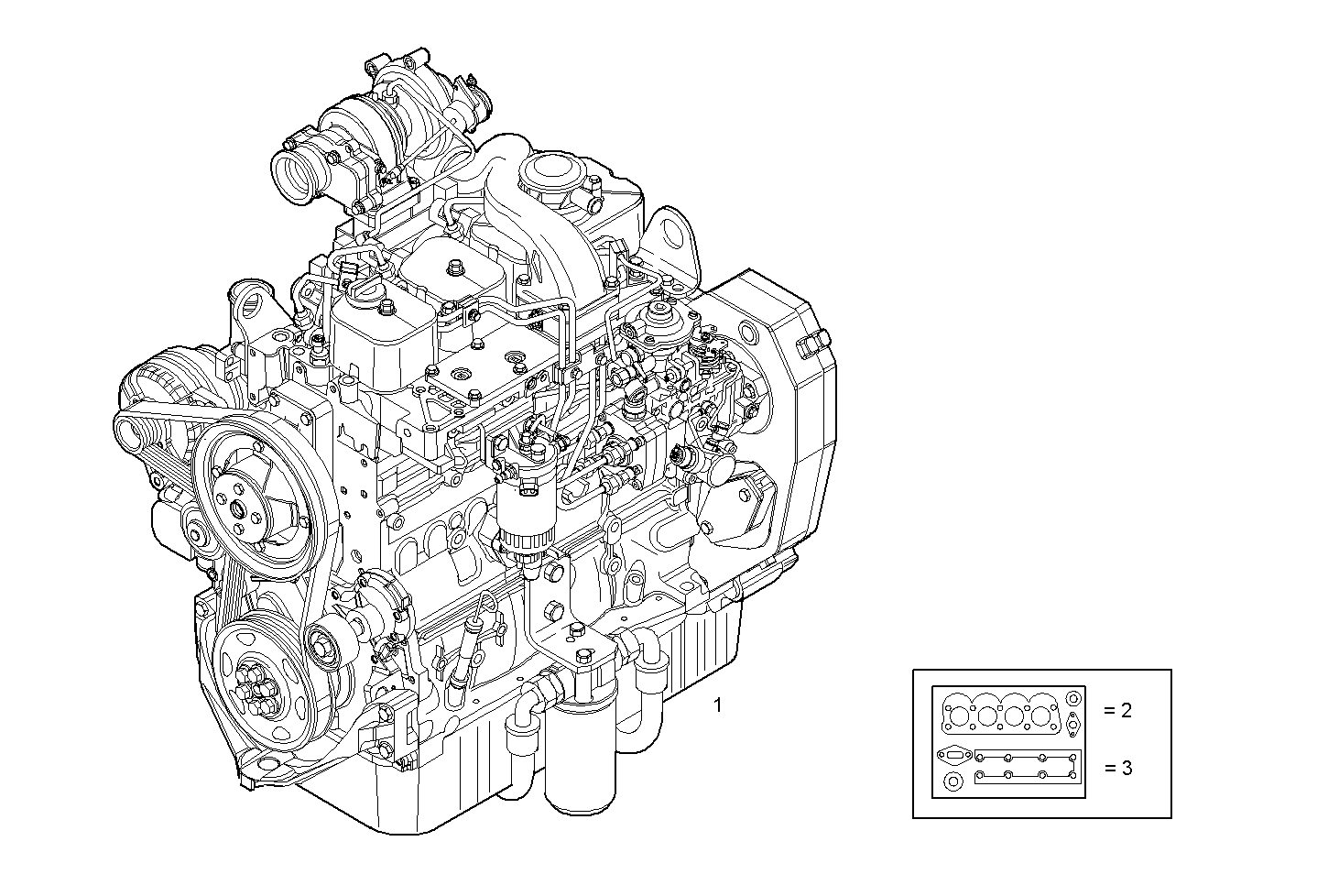 COMPLETE ENGINE parts diagram