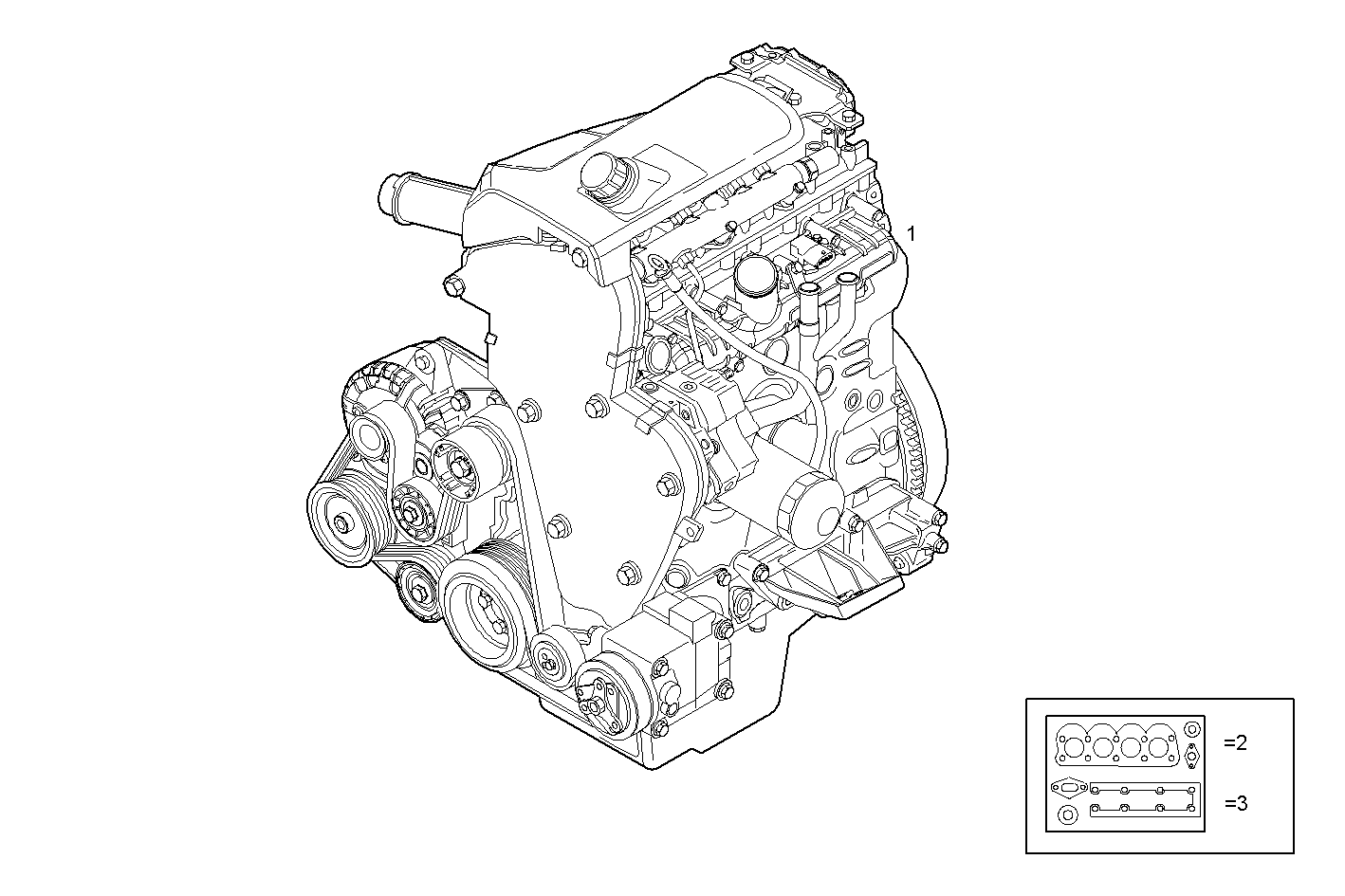 COMPLETE ENGINE parts diagram