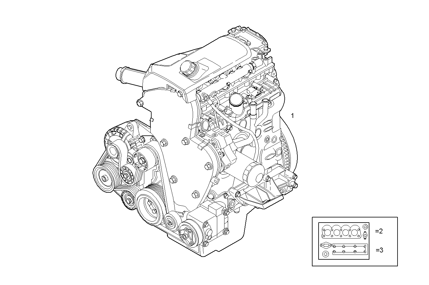 COMPLETE ENGINE parts diagram