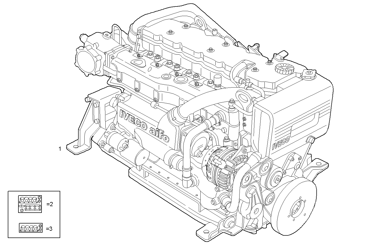 COMPLETE ENGINE parts diagram