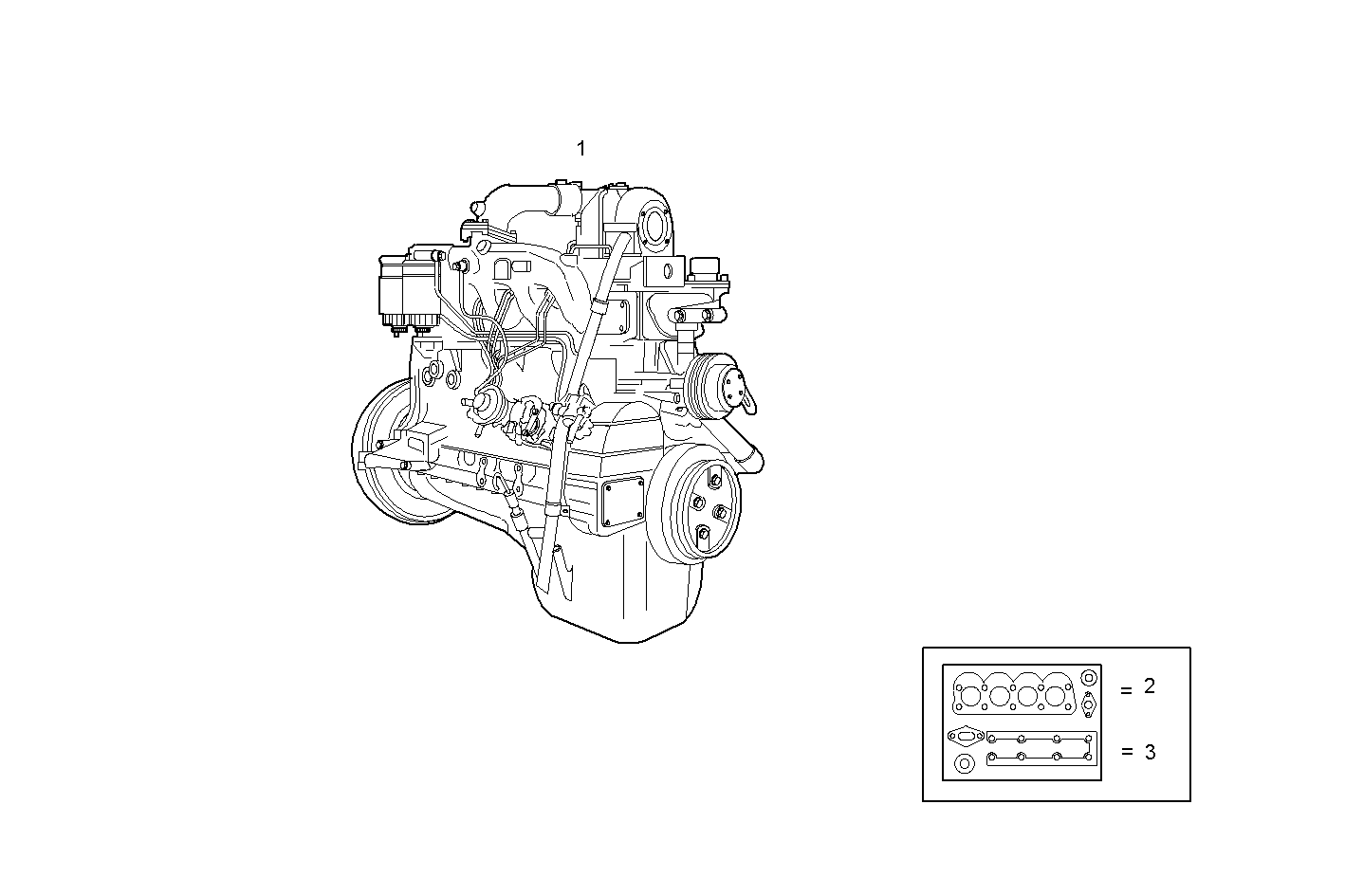 COMPLETE ENGINE parts diagram