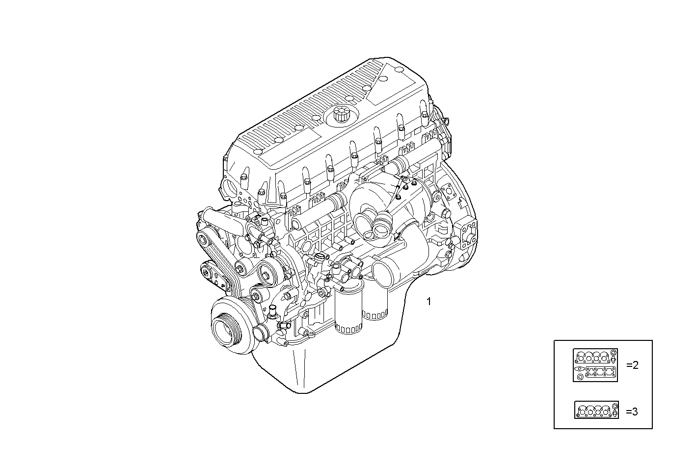 COMPLETE ENGINE parts diagram
