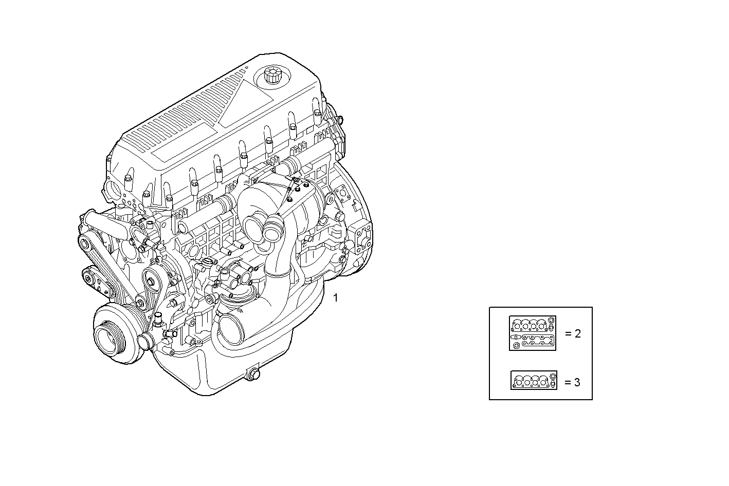 COMPLETE ENGINE parts diagram
