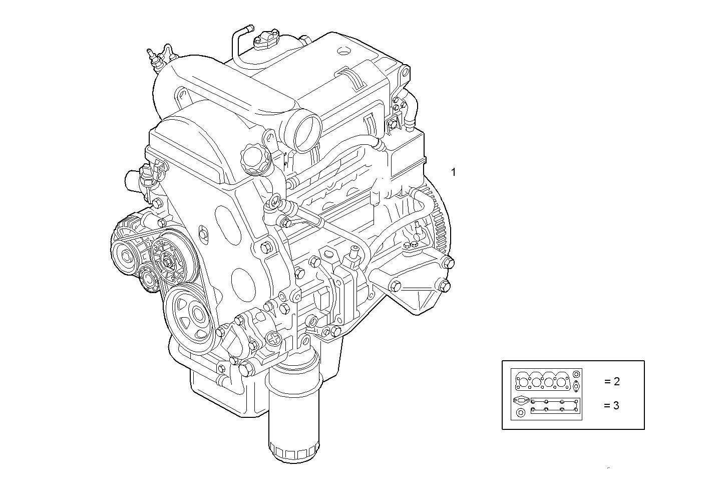 COMPLETE ENGINE parts diagram