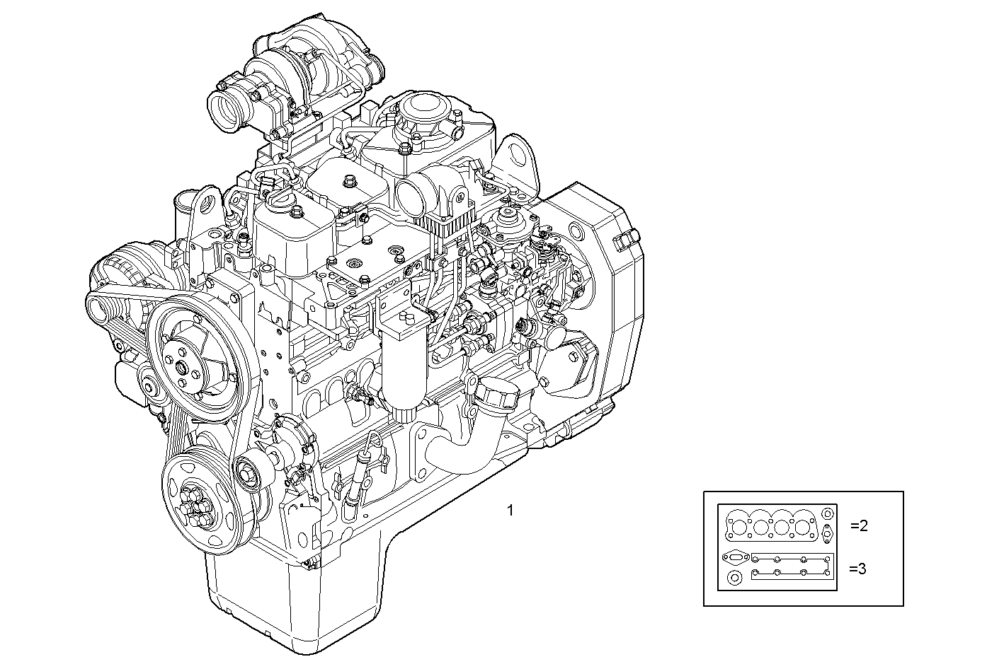 COMPLETE ENGINE parts diagram