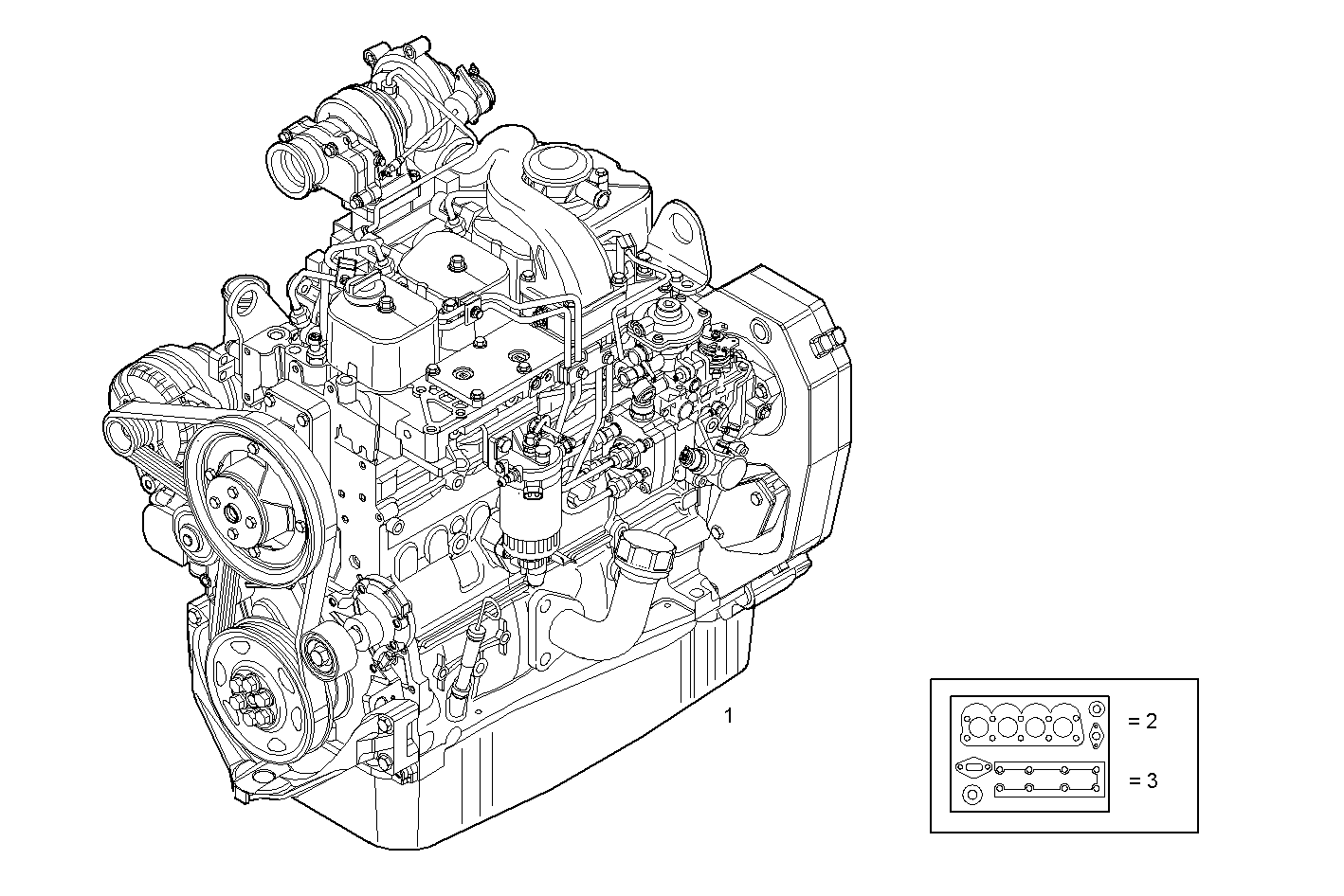 COMPLETE ENGINE parts diagram