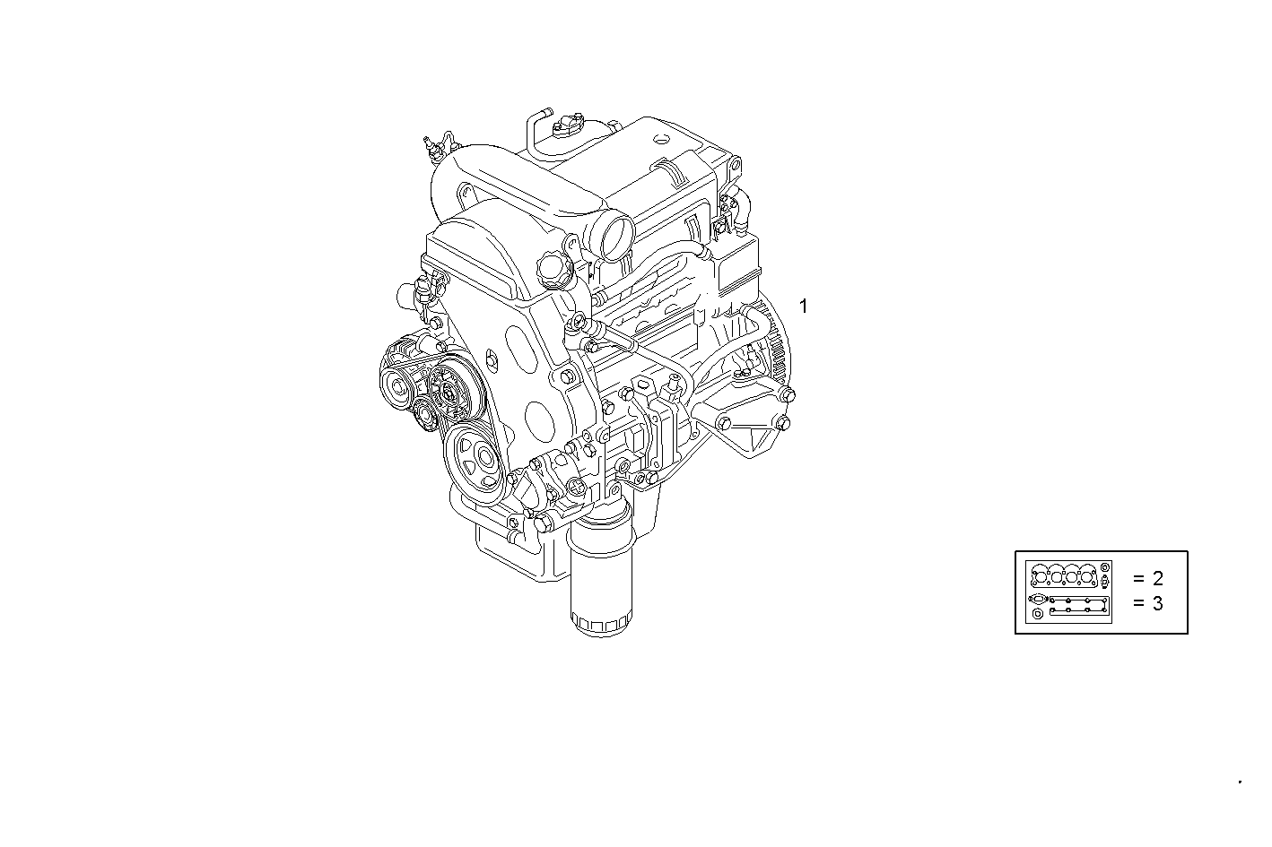 COMPLETE ENGINE parts diagram