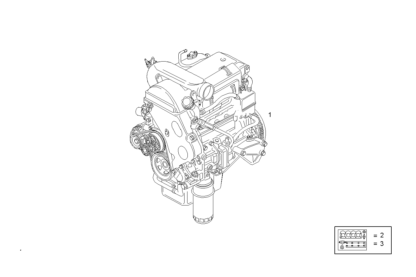 COMPLETE ENGINE parts diagram
