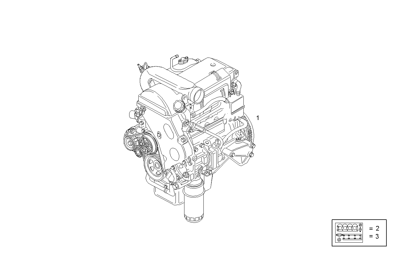 COMPLETE ENGINE parts diagram