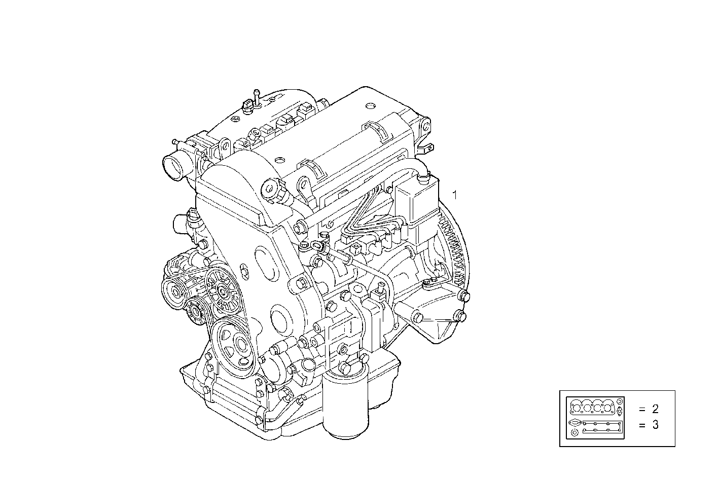 COMPLETE ENGINE parts diagram