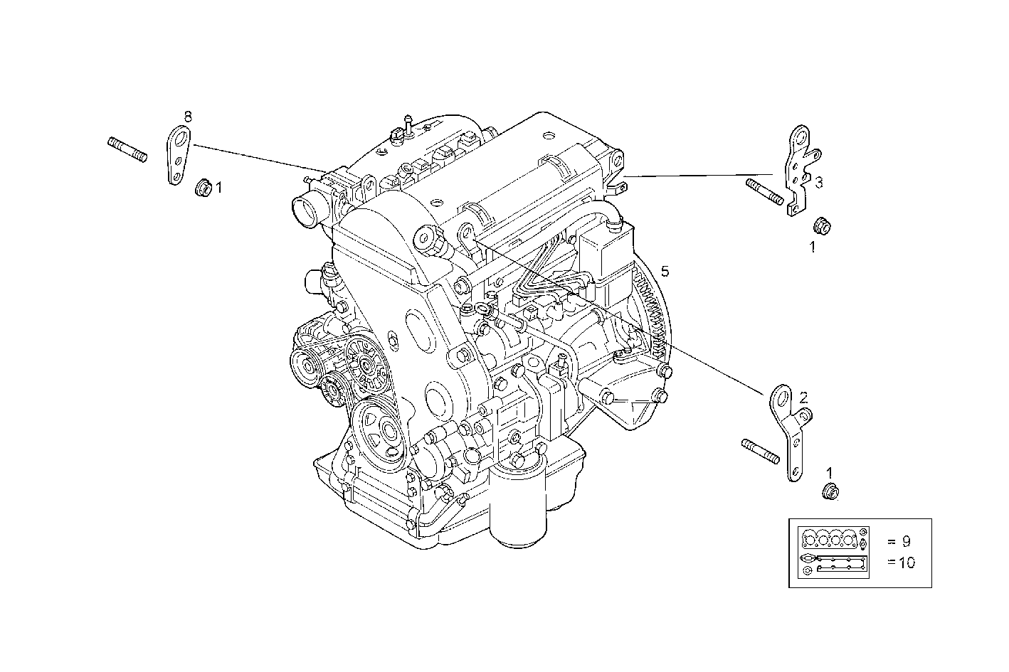 COMPLETE ENGINE parts diagram