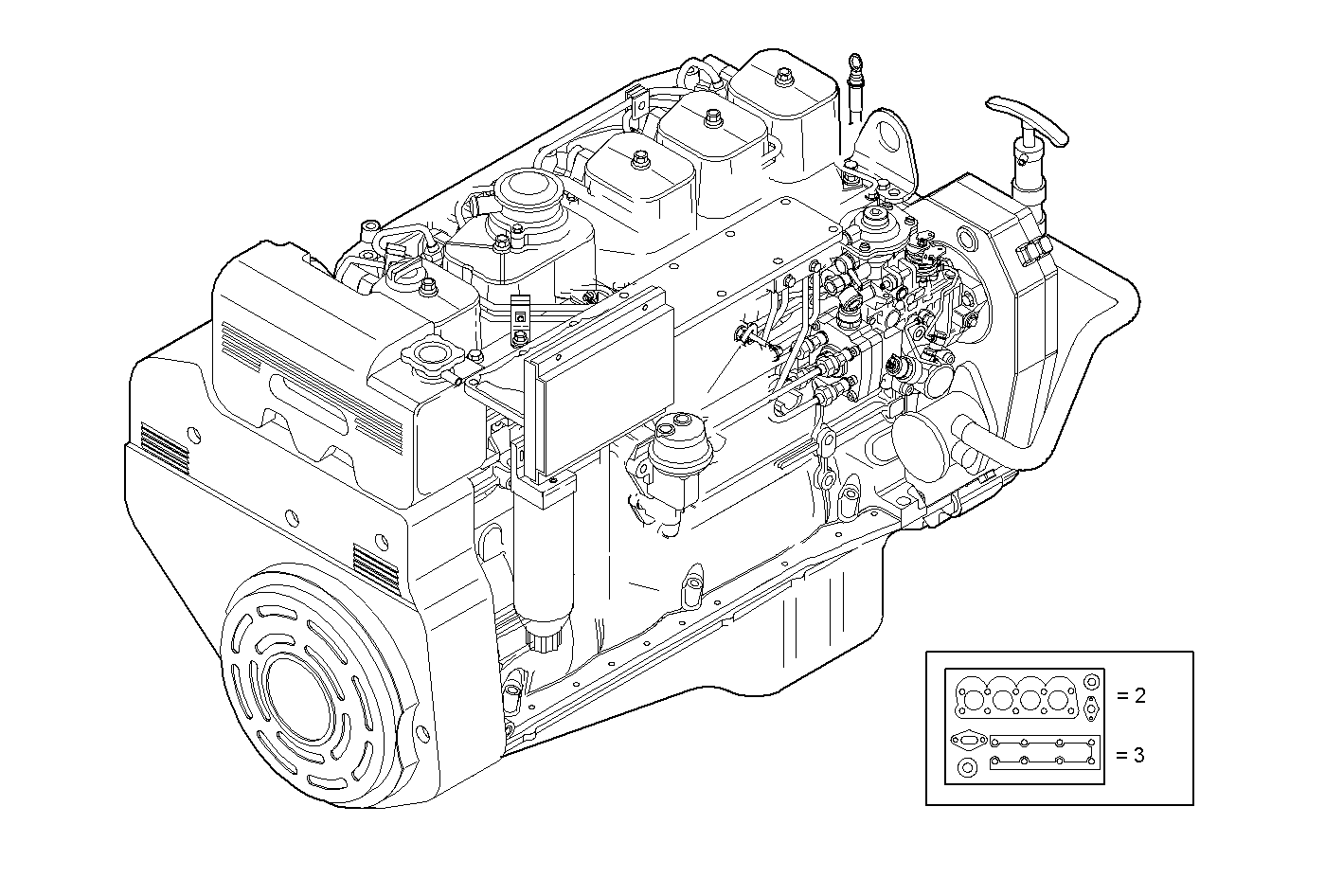 COMPLETE ENGINE parts diagram