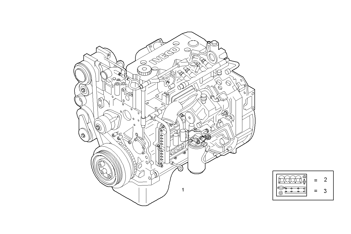COMPLETE ENGINE parts diagram
