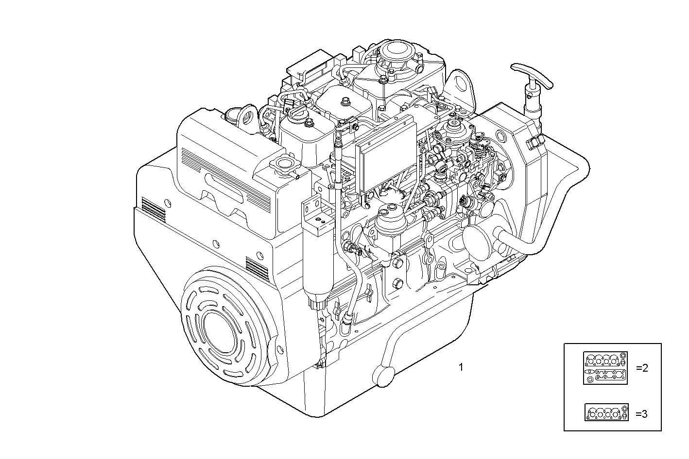 COMPLETE ENGINE parts diagram