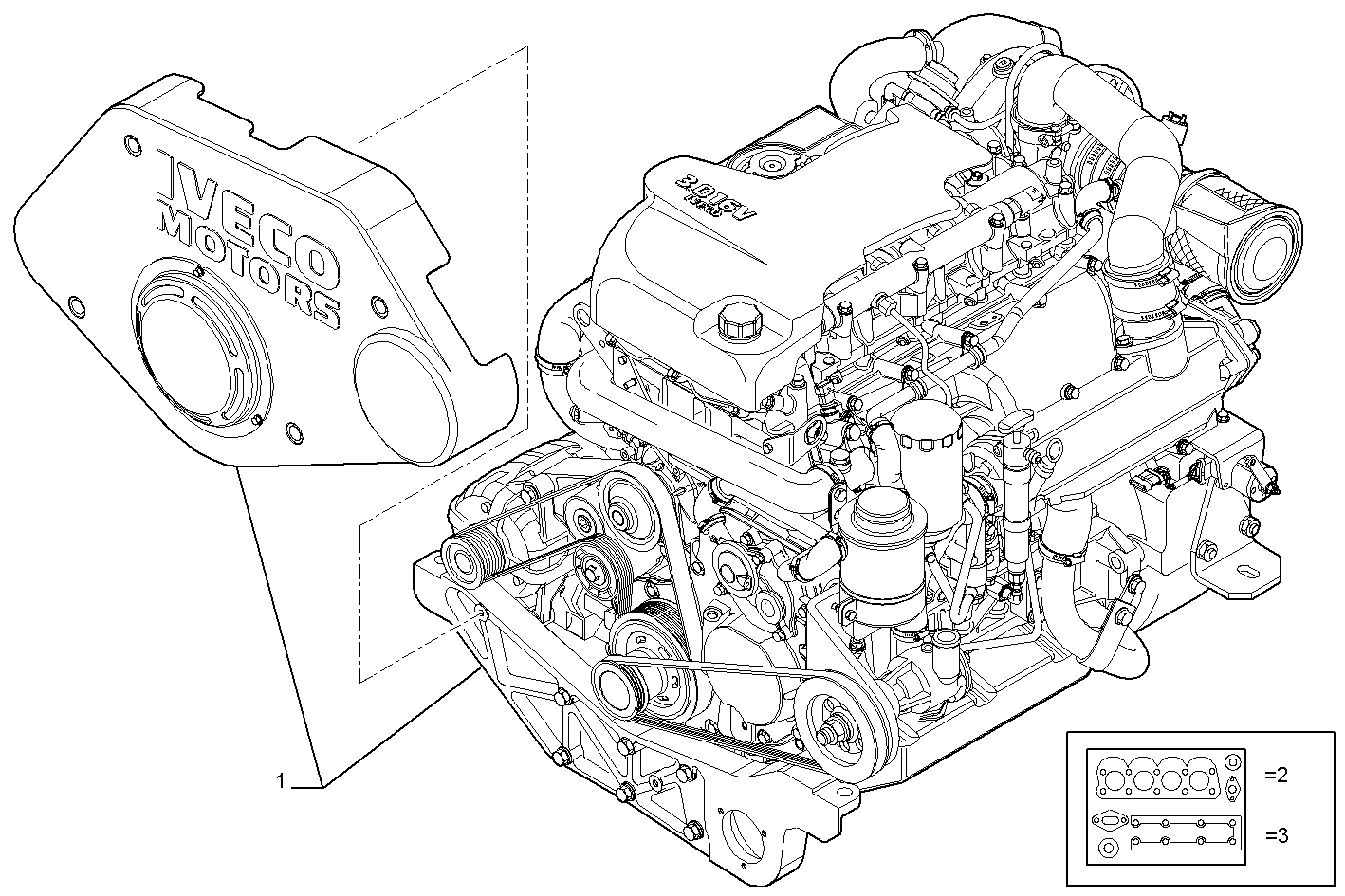 COMPLETE ENGINE parts diagram