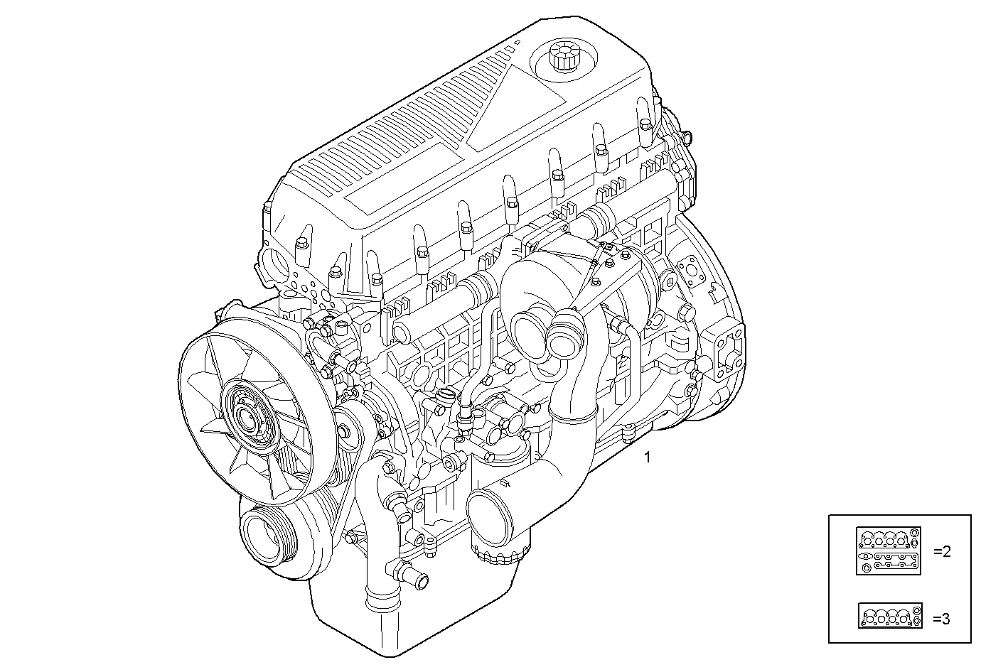 COMPLETE ENGINE parts diagram