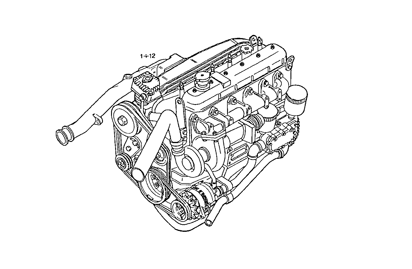 COMPLETE ENGINE parts diagram