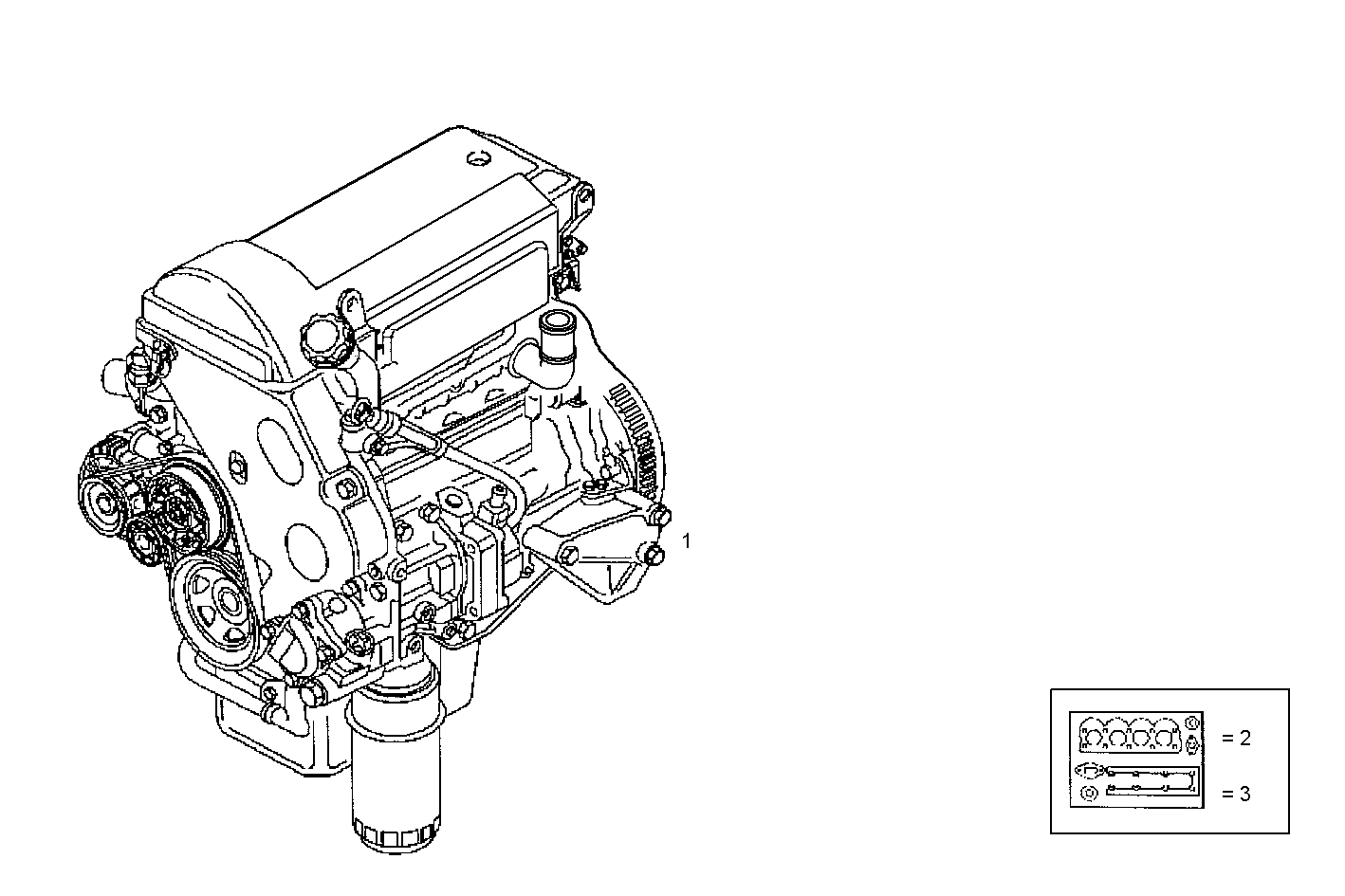COMPLETE ENGINE parts diagram