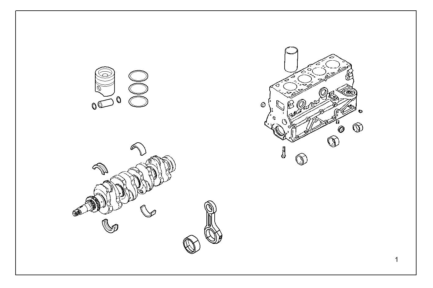 STRIPPED ENGINE parts diagram
