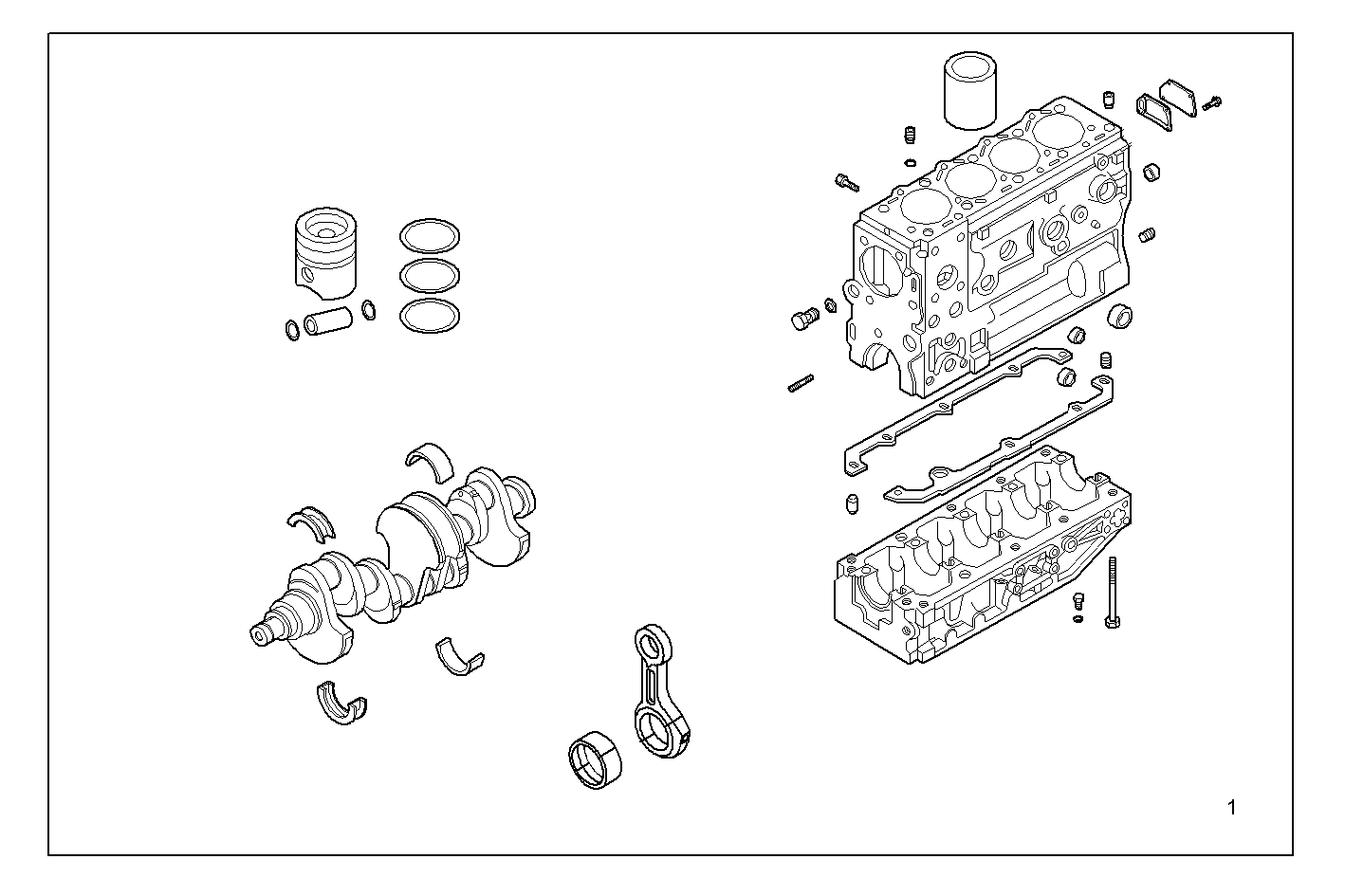 STRIPPED ENGINE parts diagram