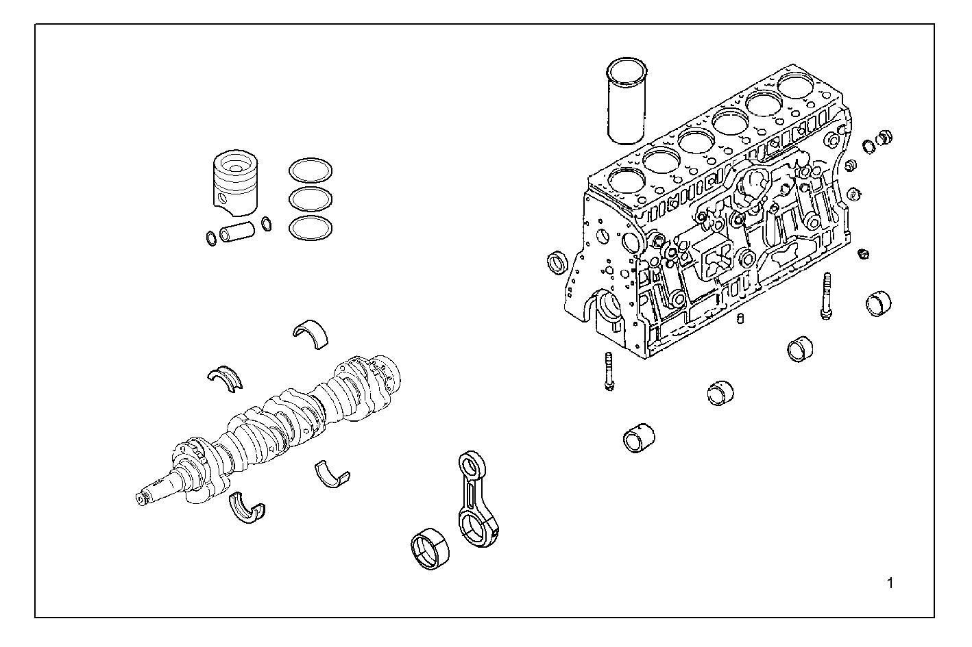STRIPPED ENGINE parts diagram