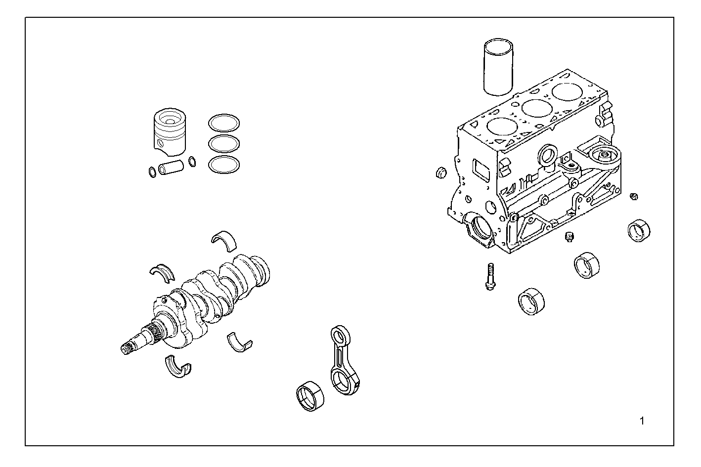 STRIPPED ENGINE parts diagram