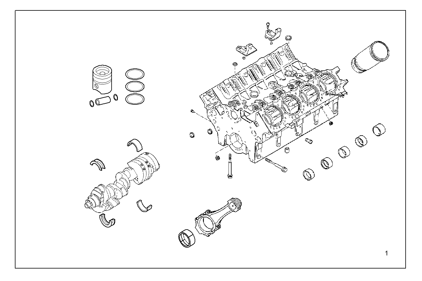 STRIPPED ENGINE parts diagram