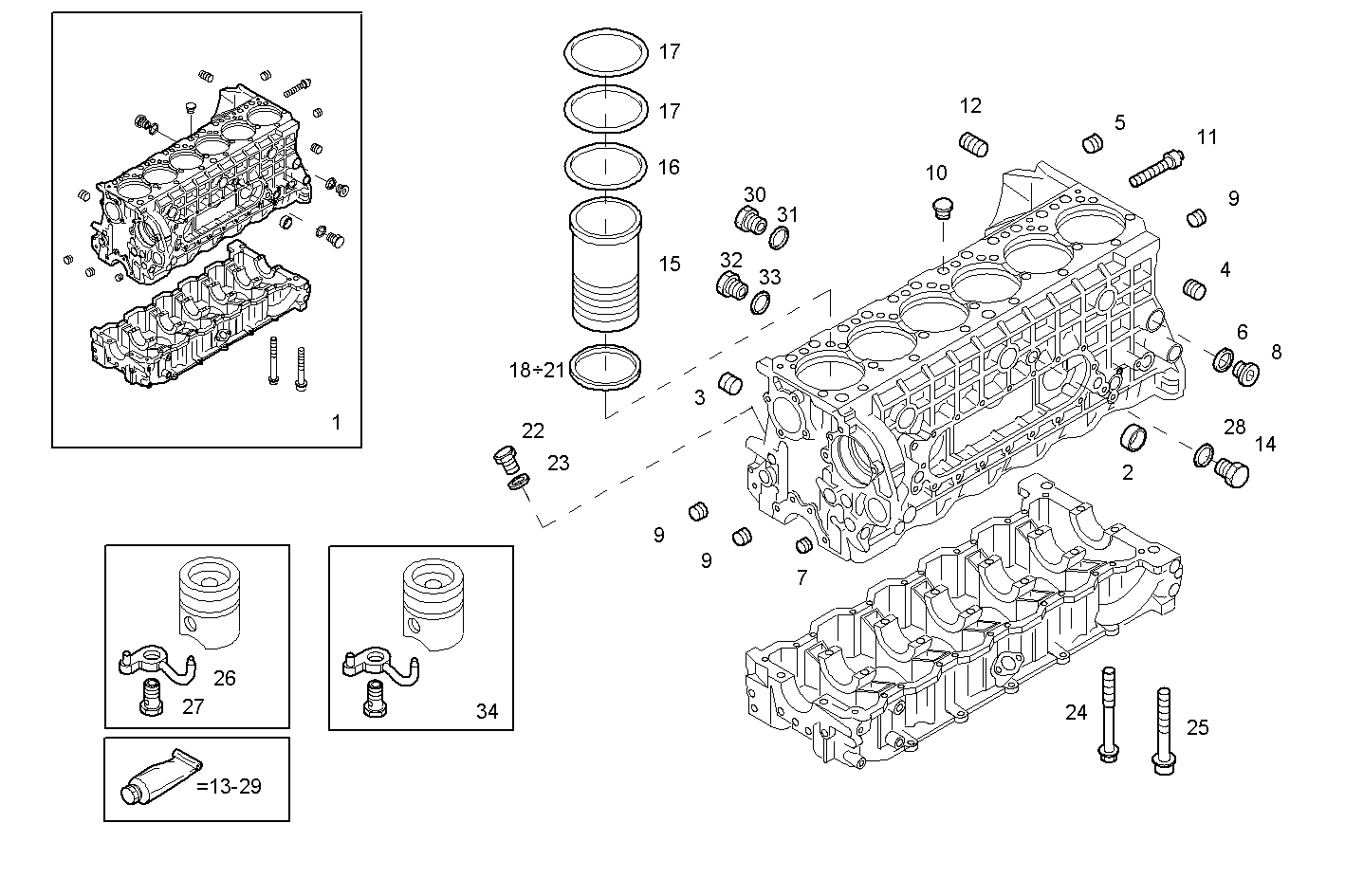 CRANKCASE parts diagram